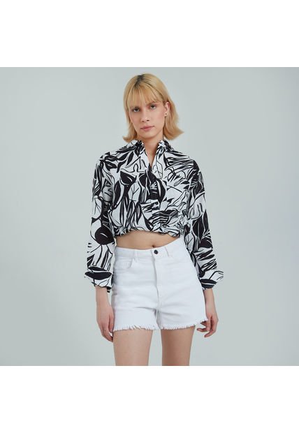 Short Mujer Ostu  Blanco Algodón 40190237-10