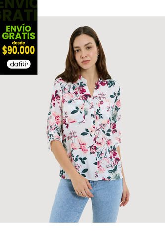 Blusa Para Mujer Manga 3/4 Color Rosado Marca Ostu #40121099 Ostu