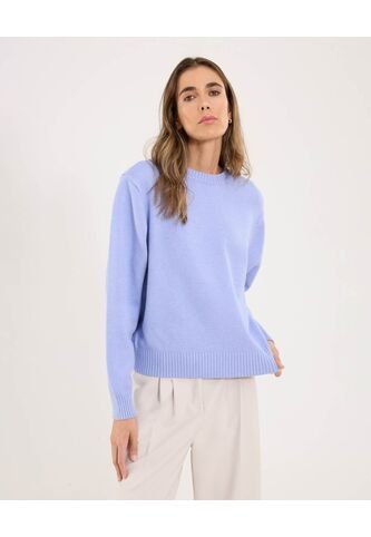 Saco Para Mujer Cuello Redondo Color Azul  Marca Ostu #40330077 Ostu