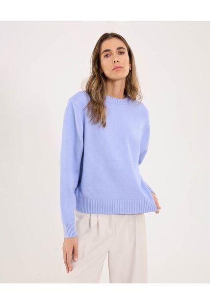 Saco Para Mujer Cuello Redondo Color Azul  Marca Ostu #40330077