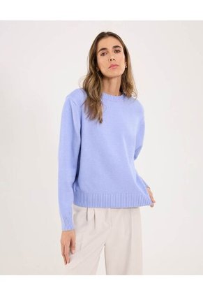 Saco Para Mujer Cuello Redondo Color Azul  Marca Ostu #40330077