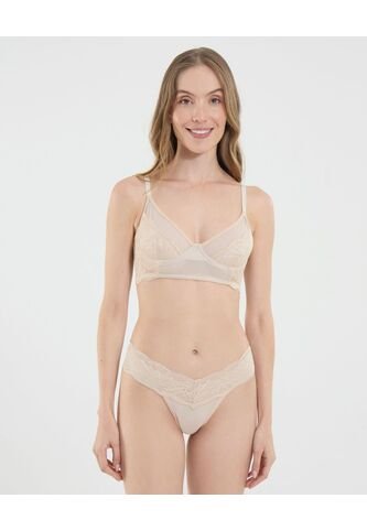 Bralette Para Mujer Encaje Color Piel Marca Ostu #40810006 Ostu