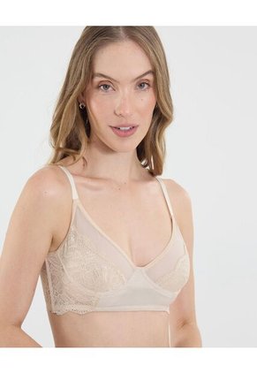 Bralette Para Mujer Encaje Color Piel Marca Ostu #40810006