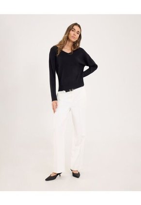 Saco Para Mujer Cuello V Color Negro Marca Ostu #40330078