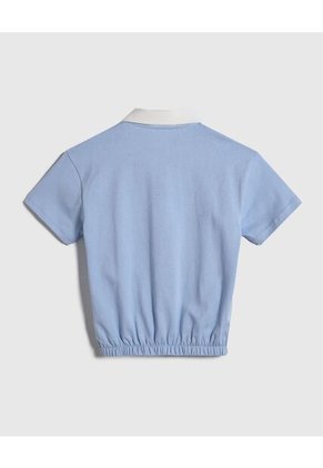 Camiseta Para Niña Manga Corta Color Azul Marca Ostu #90090223