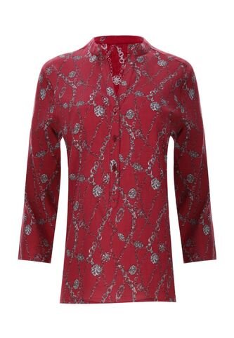 Blusa Para Mujer Manga 3/4 Color Vino Marca Ostu #40120469 Ostu