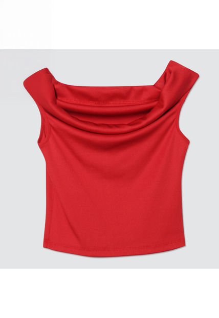 Camiseta Para Mujer Manga Corta Color Rojo Marca Ostu #40091796