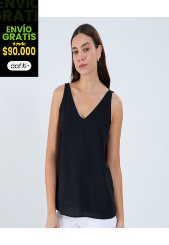 Blusa Para Mujer Manga Sisa Color Negro Marca Ostu #40121112 Ostu