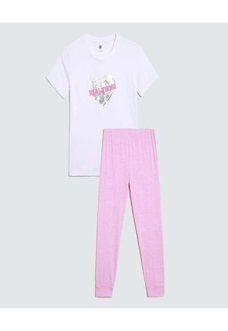 Pijama Para Niña M/C P/L Color Fucsia Marca Ostu #90040069 Ostu