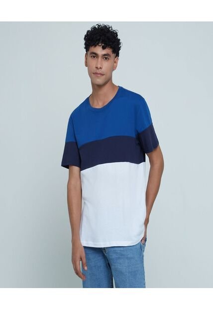 Camiseta Para Hombre Manga Corta Color Azul  Marca Ostu #60091102