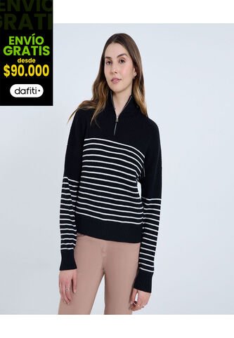 Saco Para Mujer Cuello Alto O Cuello Tortuga Color Negro Marca Ostu #40330091 Ostu