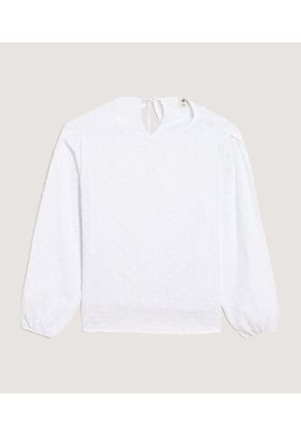 Blusa Para Mujer Manga 3/4 Color Blanco Marca Ostu #40121208 Ostu