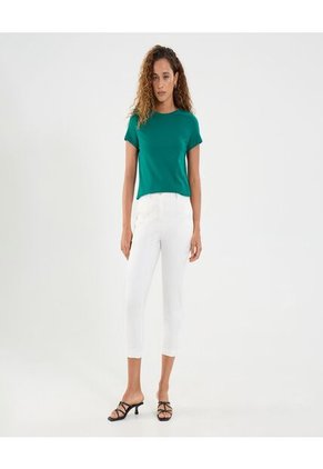 Camiseta Para Mujer Manga Corta Cuello Redondo Color Verde Marca Ostu #40092425