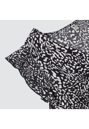 Blusa Para Mujer Manga Sisa Color Negro Marca Ostu #40120936