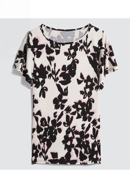 Camiseta Para Mujer Manga Corta Color Negro Marca Ostu #40092121
