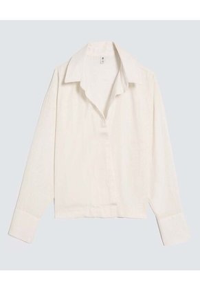 Camisa Para Mujer Manga Larga Color Marfil Marca Ostu #40010285