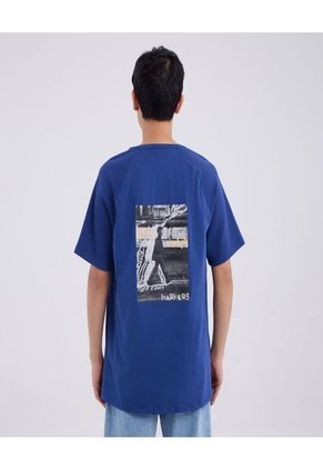 Camiseta Para Hombre Manga Corta Color Azul  Marca Ostu #60090892