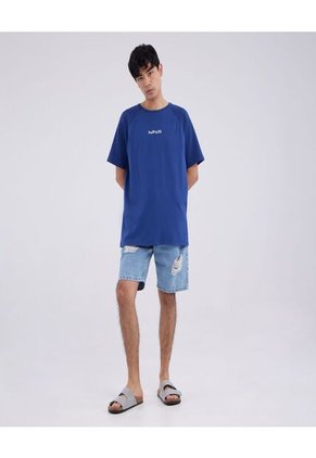 Camiseta Para Hombre Manga Corta Color Azul  Marca Ostu #60090892