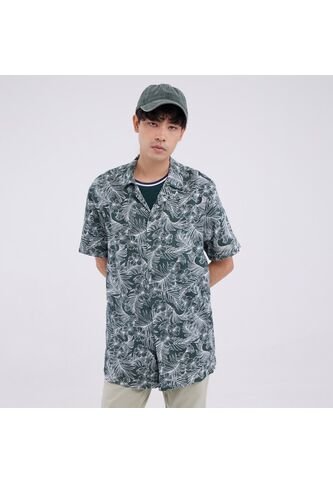 Camisa Para Hombre Manga Corta Sin Bolsillo Color Verde  Marca Ostu #60010570 Ostu