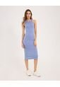 Vestido Para Mujer M/Sisa Largo Color Azul  Marca Ostu #40170301 de Ostu