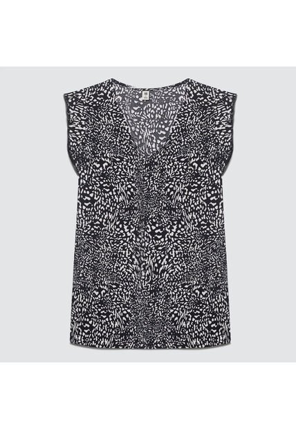 Blusa Para Mujer Manga Sisa Color Negro Marca Ostu #40120936