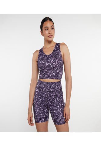 Crop Top Para Mujer Manga Sisa Color Morado Marca Ostu #40091458 Ostu