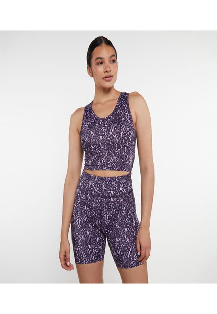 Crop Top Para Mujer Manga Sisa Color Morado Marca Ostu #40091458
