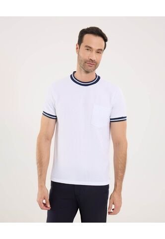 Camiseta Para Hombre Manga Corta Color Blanco Marca Ostu #60090902 Ostu