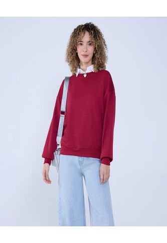 Buzo Para Mujer Cuello Redondo Color Vino Marca Ostu #40060340 Ostu
