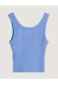 Camiseta  Para Mujer Crop Top Manga Sisa Color Azul Marca Ostu #40092691 de Ostu