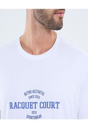 Camiseta Para Hombre Manga Corta Cuello Redondo Color Blanco Marca Ostu #60091626