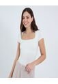 Body Para Mujer Manga Corta Color Crema Marca Ostu #40200177 de Ostu