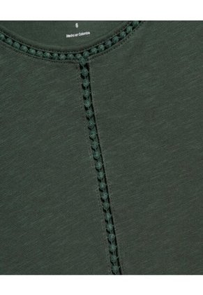 Camiseta Para Mujer Manga Corta Color Verde  Marca Ostu #40092035