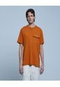 Camiseta Para Hombre Manga Corta Color Naranja Marca Ostu #60091159 de Ostu