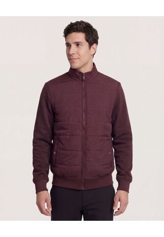 Chaqueta  Para Hombre Bomber Color Vino Marca Ostu #60080127 Ostu