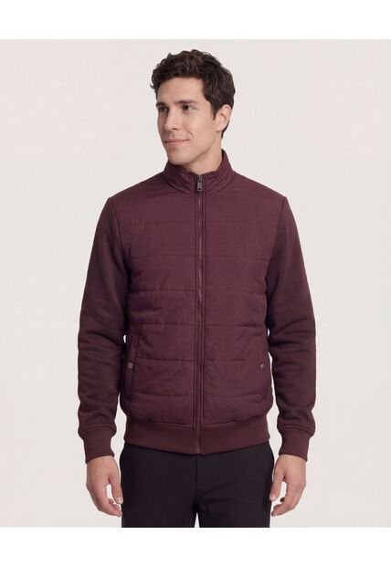 Chaqueta  Para Hombre Bomber Color Vino Marca Ostu #60080127