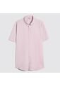 Camisa Para Hombre Manga Corta Con Bolsillo Color Rosa Marca Ostu #60010751 de Ostu