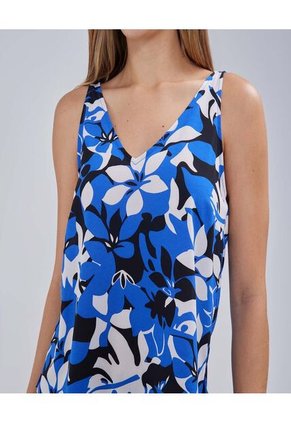 Blusa Para Mujer Manga Sisa Color Azul Marca Ostu #40120995