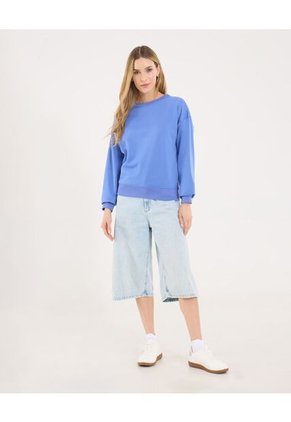 Buzo Para Mujer Cuello Redondo Color Celeste Marca Ostu #40060376