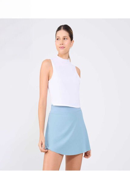 Camiseta Para Mujer Manga Sisa Cuello Alto Color Blanco Marca Ostu #40092365