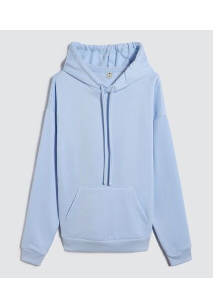 Buzo Para Mujer Hoodie Color Celeste Marca Ostu #40060350