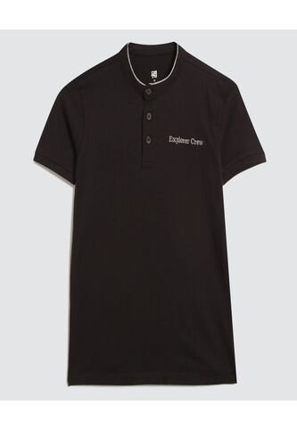 Polo Para Niño Manga Corta Color Negro Marca Ostu #80110093 Ostu