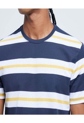 Camiseta Para Hombre Manga Corta Color Azul Medio Marca Ostu #60091176