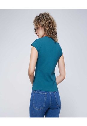 Camiseta Para Mujer Manga Corta Color Verde  Marca Ostu #40092146