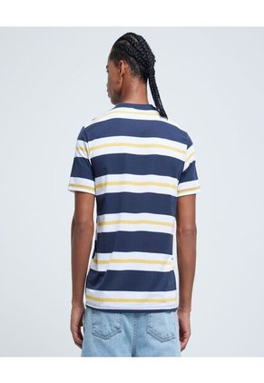 Camiseta Para Hombre Manga Corta Color Azul Medio Marca Ostu #60091176