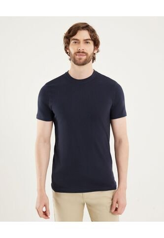 Camiseta Para Hombre Manga Corta Cuello Redondo Color Azul Marca Ostu #60091684 Ostu