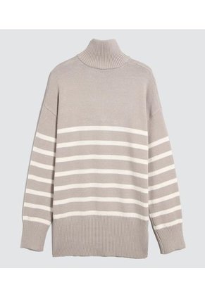Saco Para Mujer Cuello Alto O Cuello Tortuga Color Gris  Marca Ostu #40330081
