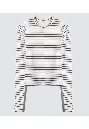 Camiseta Para Mujer Manga Larga Color Negro Marca Ostu #40092020