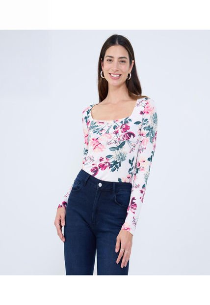 Camiseta Para Mujer Manga Larga Moda Color Rosa Marca Ostu #40092413