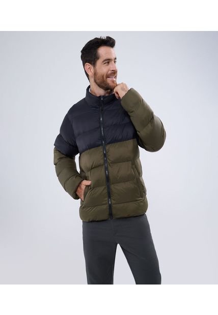 Chaqueta Para Hombre Acolchada Color Verde  Marca Ostu #60080129